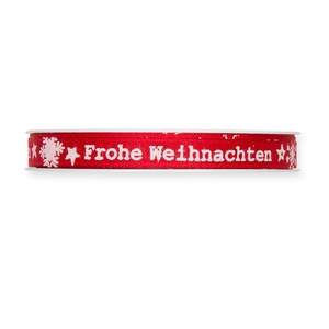 Kerst Lint Frohe Weihn. 10mm 18m