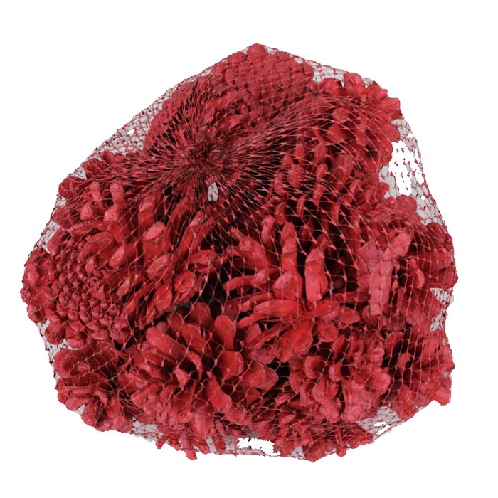 <h4>Pine cone 500gr in net Red </h4>