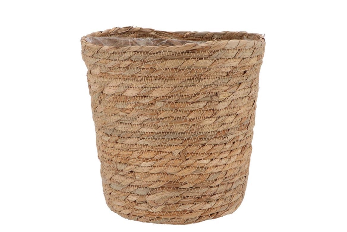 <h4>Seagrass Straw Basket Pot Brown 22x22cm</h4>