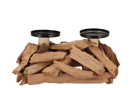 <h4>Nature Driftwood T-light 32x20x13cm</h4>