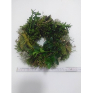 KRANZ 10 BUX MOOS HOLZ 15CM
