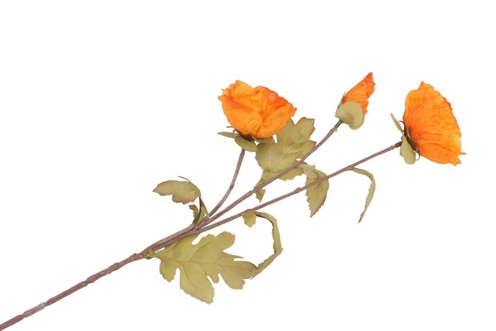 <h4>Silk Poppy 3x Orange 76cm</h4>