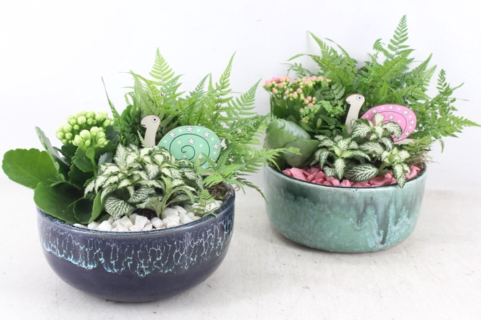 <h4>arr2 PL - Ker. pot glazed wave 285/6 - roze/wit</h4>