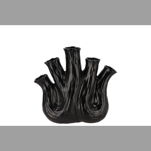 Aglio Black Vase Oval 20x9x19cm
