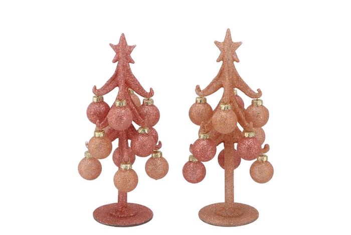 Sparkly Nude/pink X-mas Tree Ass 8x20cm