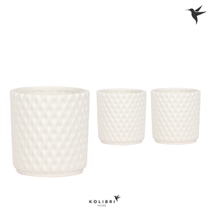 Kolibri Home Diamond pot white