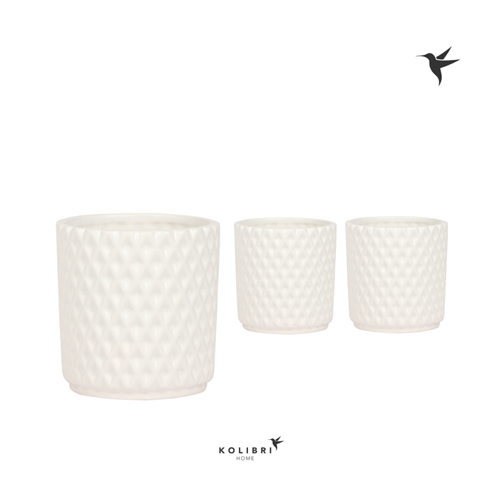 <h4>Kolibri Home Diamond pot white</h4>