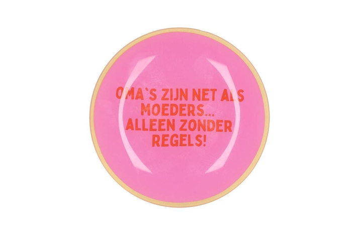 <h4>Plate Round Oma's Zijn Net Als Moeders 18x18x2cm</h4>