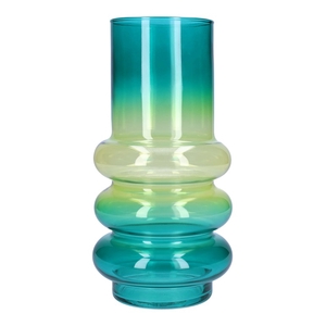 Vase Tess d10/13.6xh27 petrol/yello