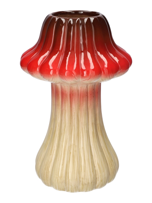 <h4>DF00-665481700 - Vase Toadstool1 lines d8/18xh28.5 red</h4>