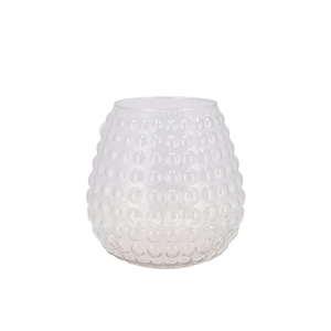 Glass Vase Ball Dots 19x20cm