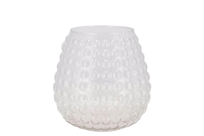 <h4>Glass Vase Ball Dots 19x20cm</h4>