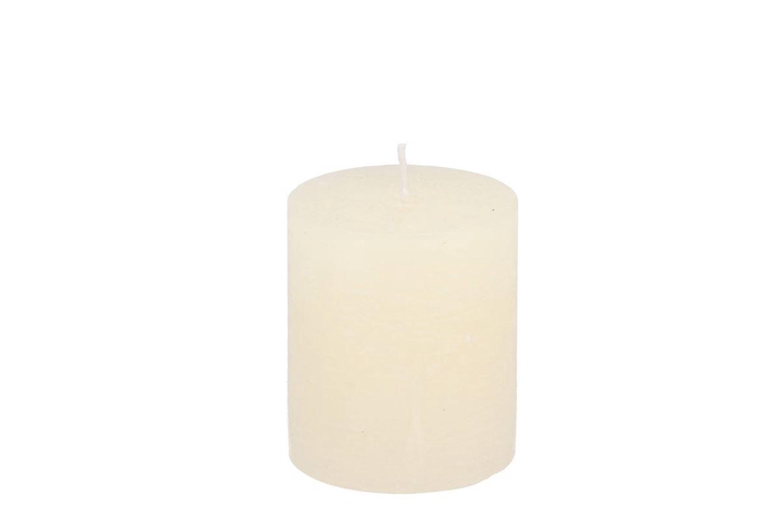 <h4>Candle Rustic Pillar Offwhite 7x8cm</h4>
