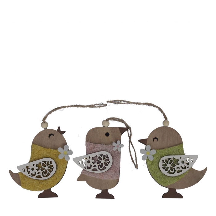 <h4>Spring Hanging bird wood 11cm</h4>