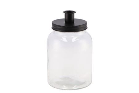 <h4>Candle Jar Black 11x15cm</h4>