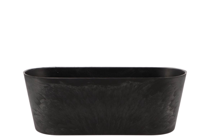 <h4>Melamine Grey Pot Oval 27x11x10cm</h4>