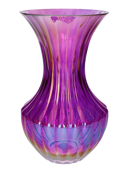 <h4>DF02-741473100 - Vase Zelune d17/18.5xh30 purple+pearl</h4>