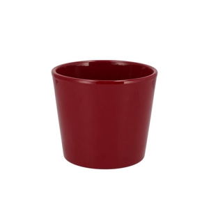 Ceramic Wine Red Shiny Pot 15cm