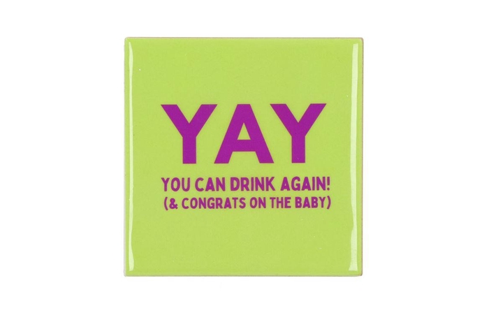 <h4>Tile Yay You Can Drink Again Green 10x10x1cm Nm</h4>