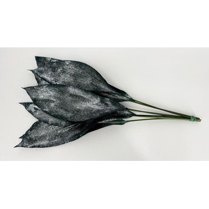 Aspidistra Painted Blu Glitter Silver