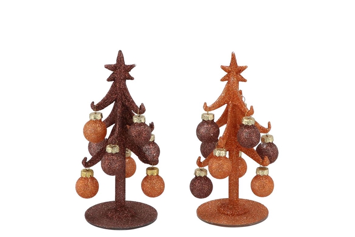 <h4>Sparkly Copper/orange X-mas Tree Ass 7x15cm</h4>