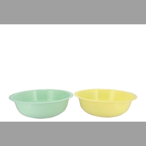 Zinc Basic Pastel Green/yellow Bowl 32x10cm Nm