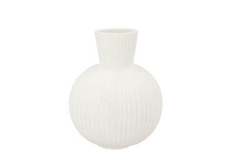 <h4>Jill White Vase Structure 18x18x22cm</h4>