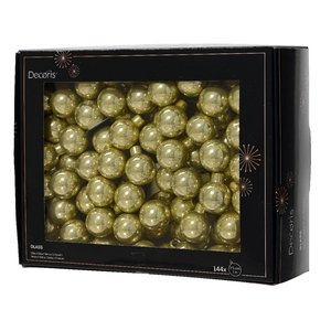 KERSTBAL GLASS 25MM ON WIRE 144PCS PISTACHE
