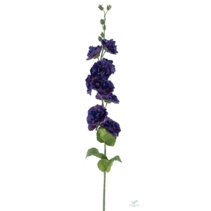 SILK FLOWERS - ALCEA ROSEA PURPLE 116CM