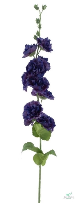 SILK FLOWERS - ALCEA ROSEA PURPLE 116CM