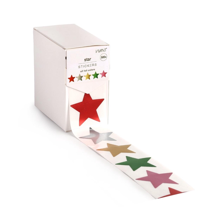 <h4>Christmas Sticker 40mm x500 Star</h4>