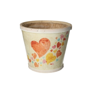 Love Wood Heart pot d17*15cm