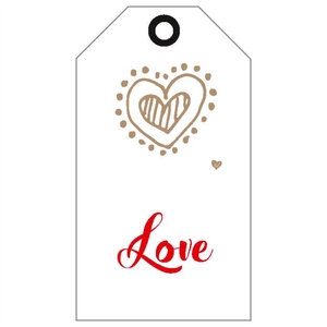 Labels Card 5*9cm x20 Love