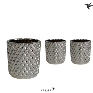 Kolibri Home Diamond pot silver