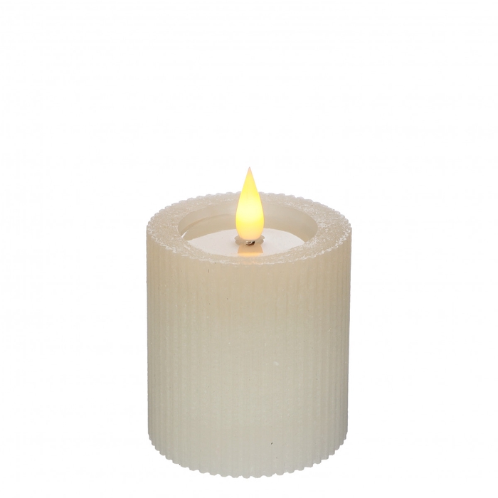 <h4>Candle LED cylin.rib d07*7.5cm ex.AAA</h4>