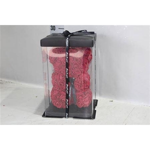 . Div Beer Zijde Roos Bordo 28 Cm