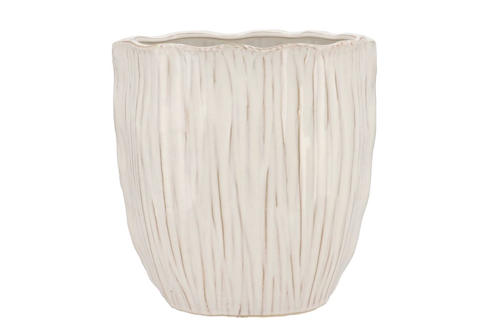 <h4>Lima White Pot Oval 27x17x28cm</h4>