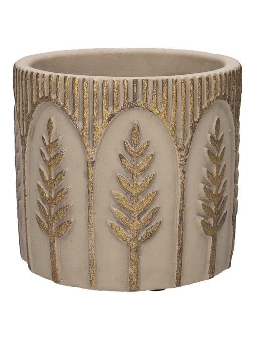 <h4>DF03-751500647 - Pot Spark d14xh13 grey/gold</h4>