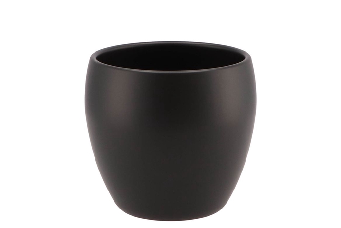 <h4>Vinci Matt Black Flower Pot 14x13cm</h4>