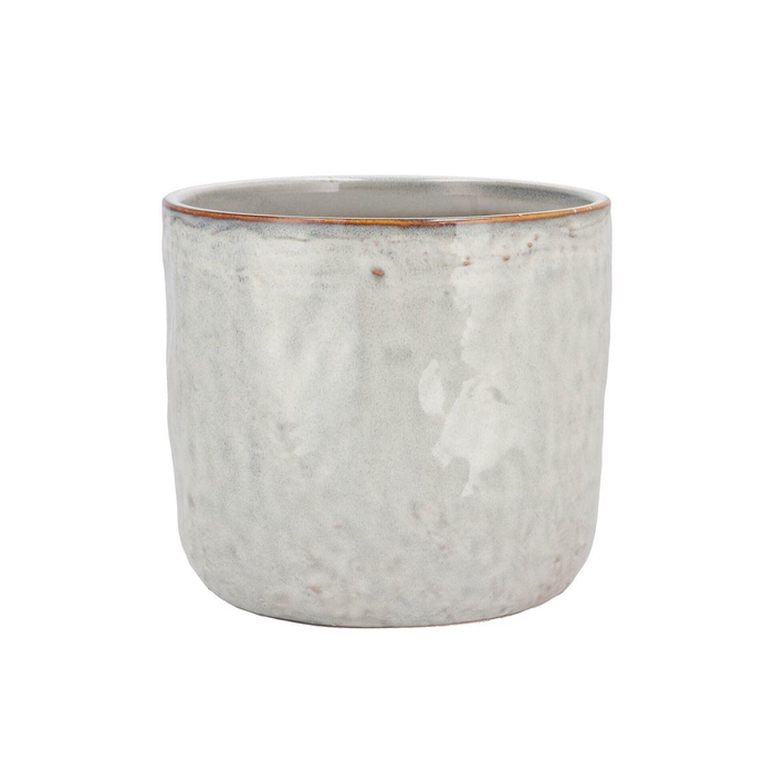 <h4>Iron Stone White Glazed Pot 21x19cm</h4>