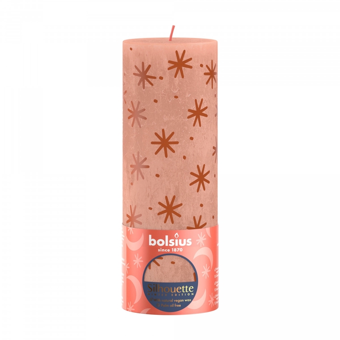 <h4>Candle Cylind.d07*19cm rust.star</h4>