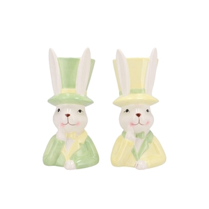 Easter Ceramic Dreamy Pastel Mix Bunny Hat Ass 12x14x25cm