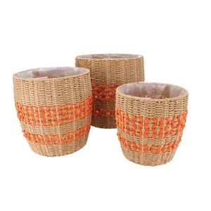 Gaby Orange Pot S/3 37x38/32x34/27x28cm Nm
