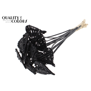 Lata Heart 8cm on stem Hat type Covered Black