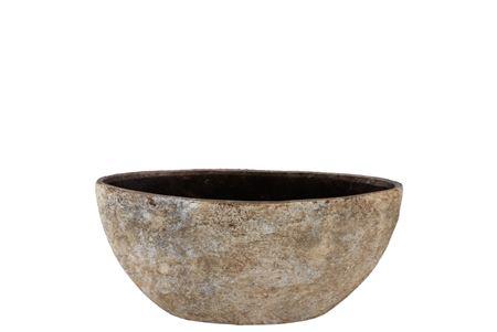 <h4>Batu Sand Oval Bowl 33x16x23cm</h4>