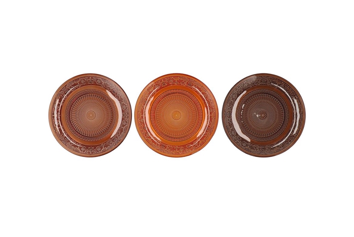 <h4>Dayah Earthy Terra Glass Plate 15x2cm Ass P/1</h4>