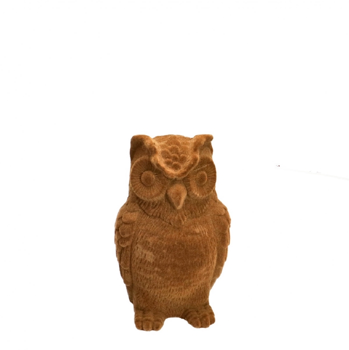 <h4>Herfst Deco uil flock 10*16.5cm</h4>