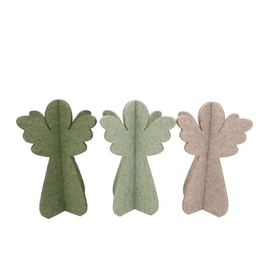 Felt Green Beige White Angel Ass 33x33x42cm