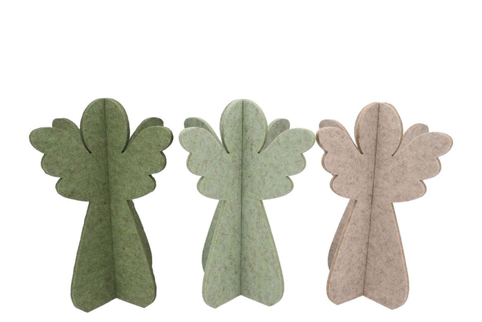 Felt Green Beige White Angel Ass 33x33x42cm