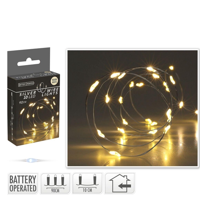 <h4>LED draad 10L 90cm incl.batt.</h4>